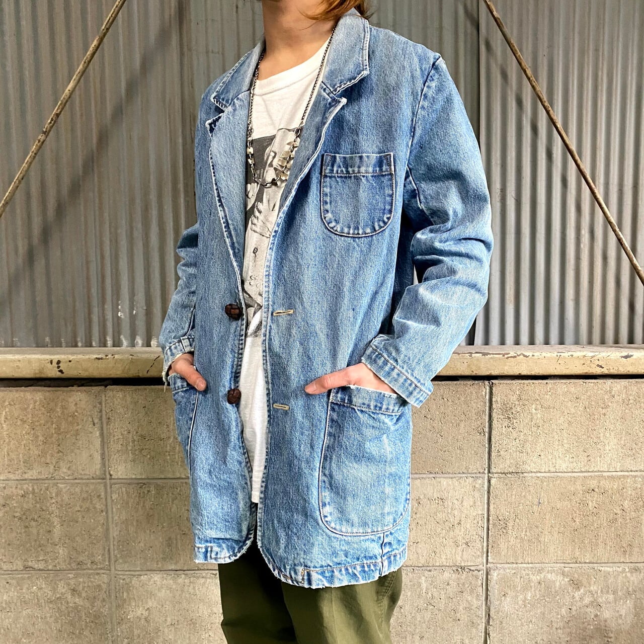 →tops80's 90's vintage デニム セットアップ オーバーサイズ