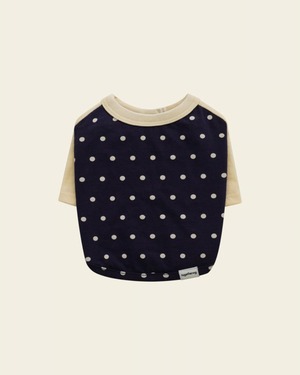 【予約】[ togethering ] Raglan Dot T-Shirt｜Navy