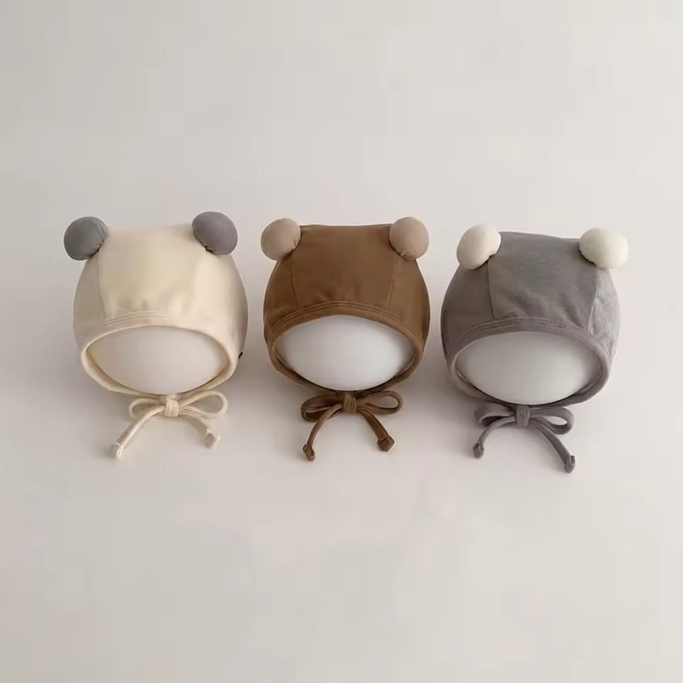 秋冬くま耳ボンネット833
