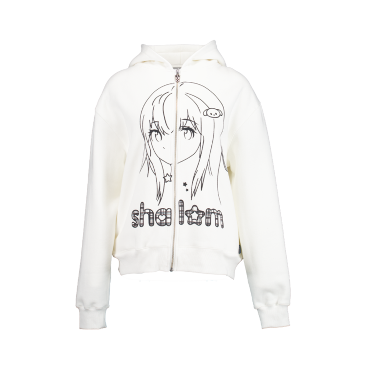SHALOM ホワイト ジャージ　韓国　shalomclub SHALOM] GOTTI ZIP-UP HOODIE WHITE 正規品 韓国ブランド 韓国通販