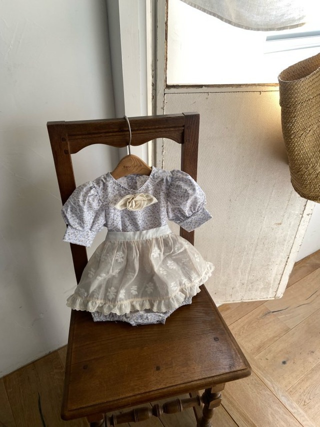 【 予約商品 】2025夏新作  Anne shirley (アンシャーリー) 2色展開 アドラブルロンパース【baby】
