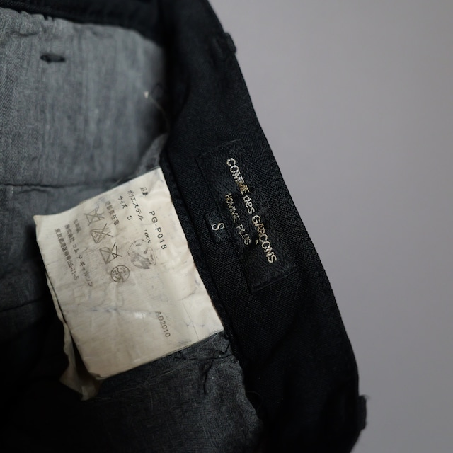 [COMME des GARÇONS HOMME PLUS] ポリ縮絨スラックス