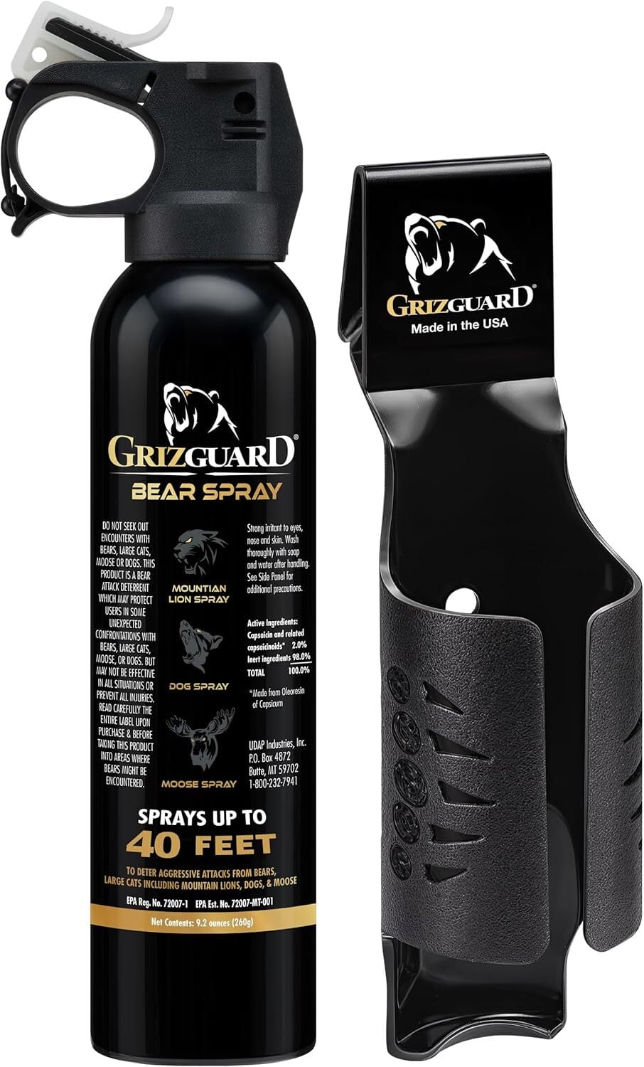 UDAP 熊撃退スプレー ホルスター付（アメリカ森林警備隊採用品）正規