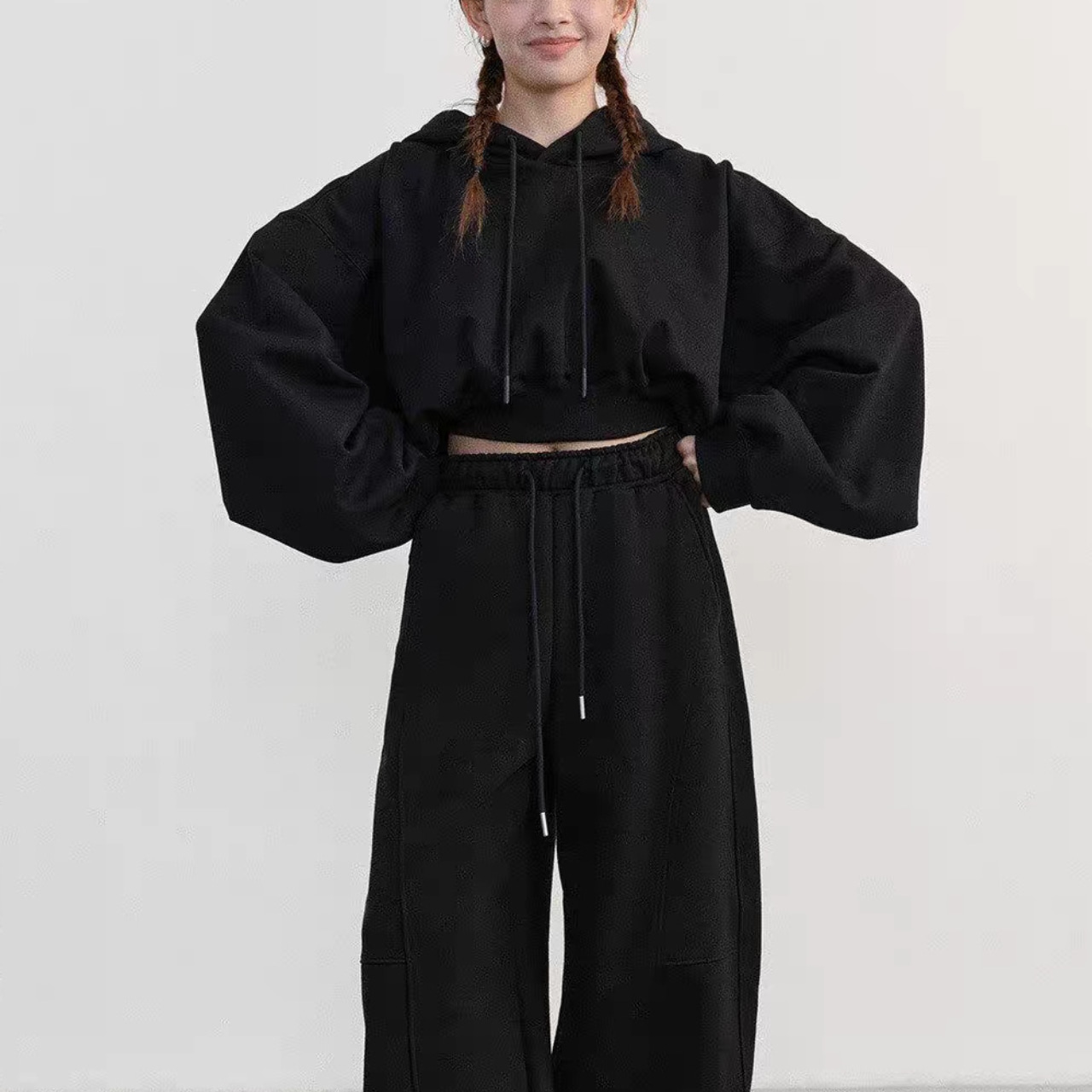 Cropped Sweat Parka T4308