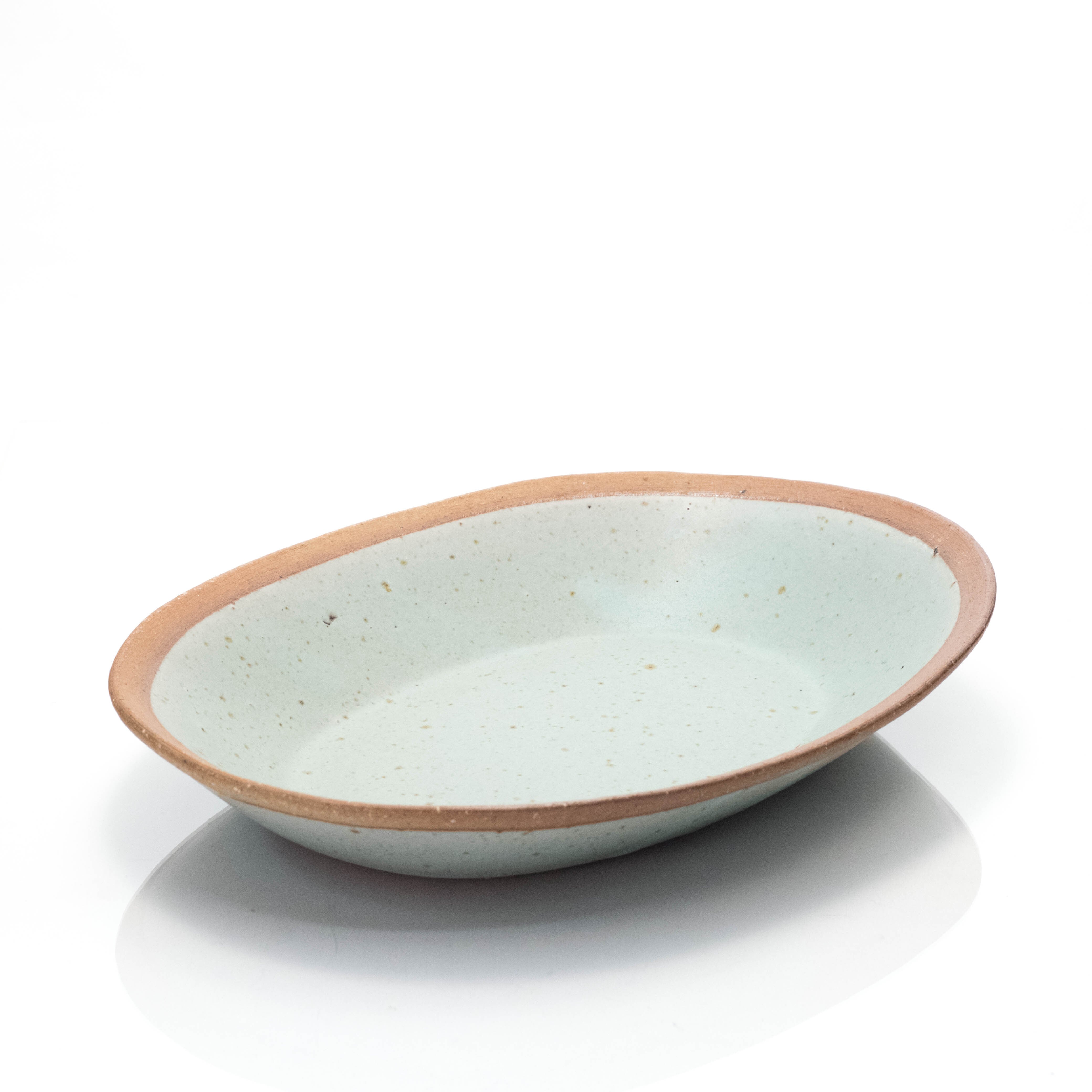 Su Haku オーバルプレート グリーン 【陶器】再入荷