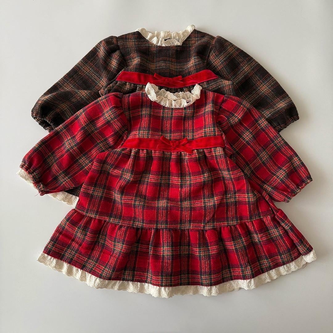 «予約»«Aosta» チェックワンピース 2colors