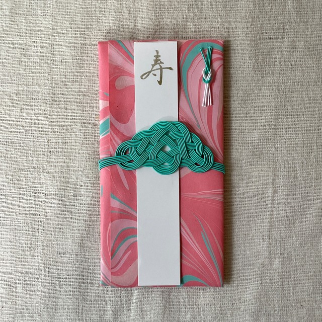 【L’aquamarmo】ご祝儀袋(ピンク×エメラルドグリーン)