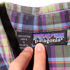 XL 90s ポルトガル製 Patagonia L/S Flannel Shirt パタゴニア 長袖 チェック ネルシャツ