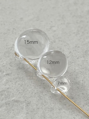 【14pcs】12mm鈴丸ドロップクリアアクリルビーズ/スペーサー/