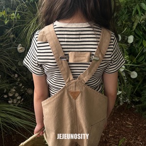 【jejeunosity】ベリーショートオーバーオール サロペット ブラウン 90〜120cm 240520