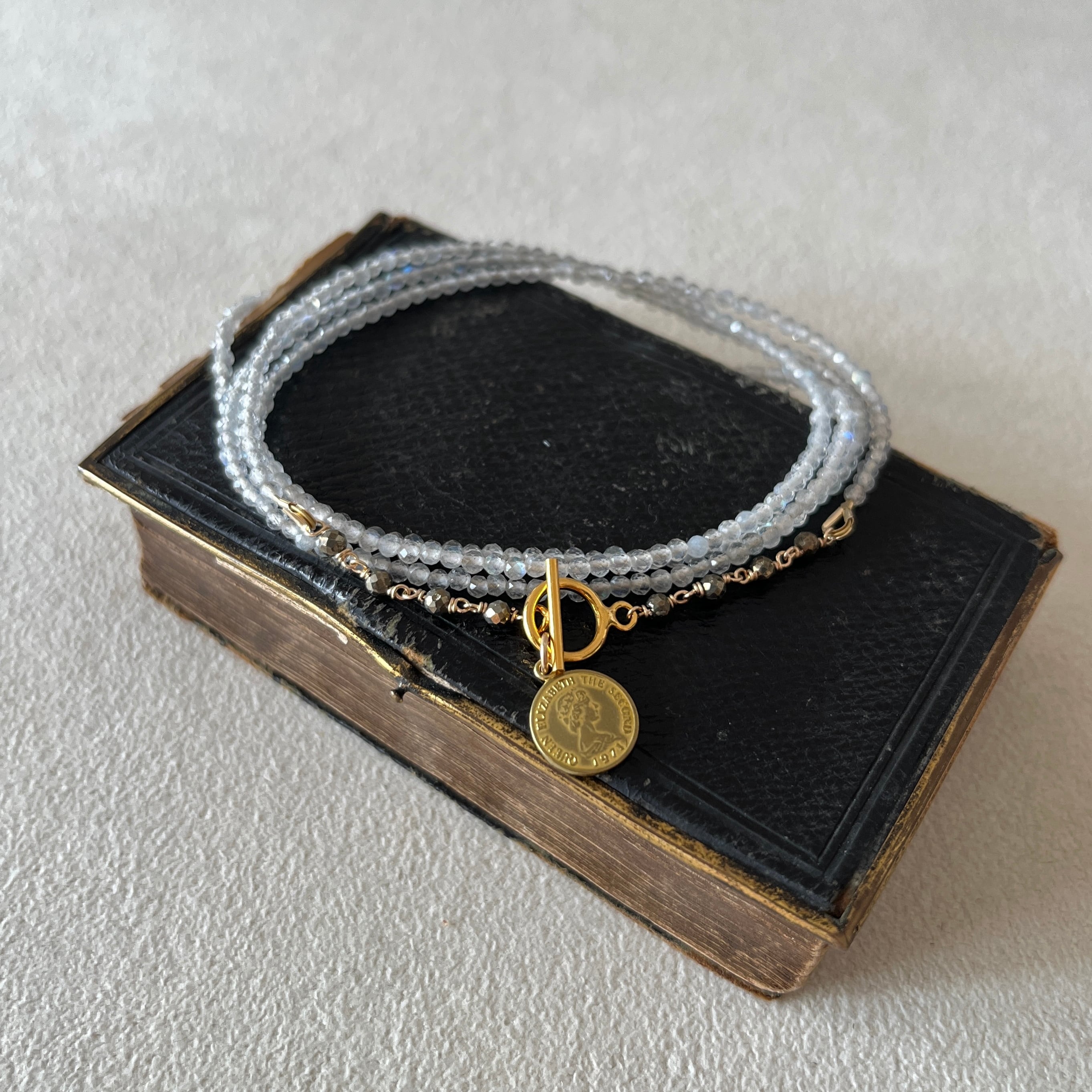 ラブラドライトの3WAYネックレス