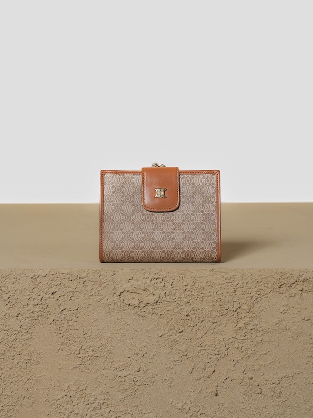 CELINE セリーヌ マカダム柄 がま口 二つ折り財布