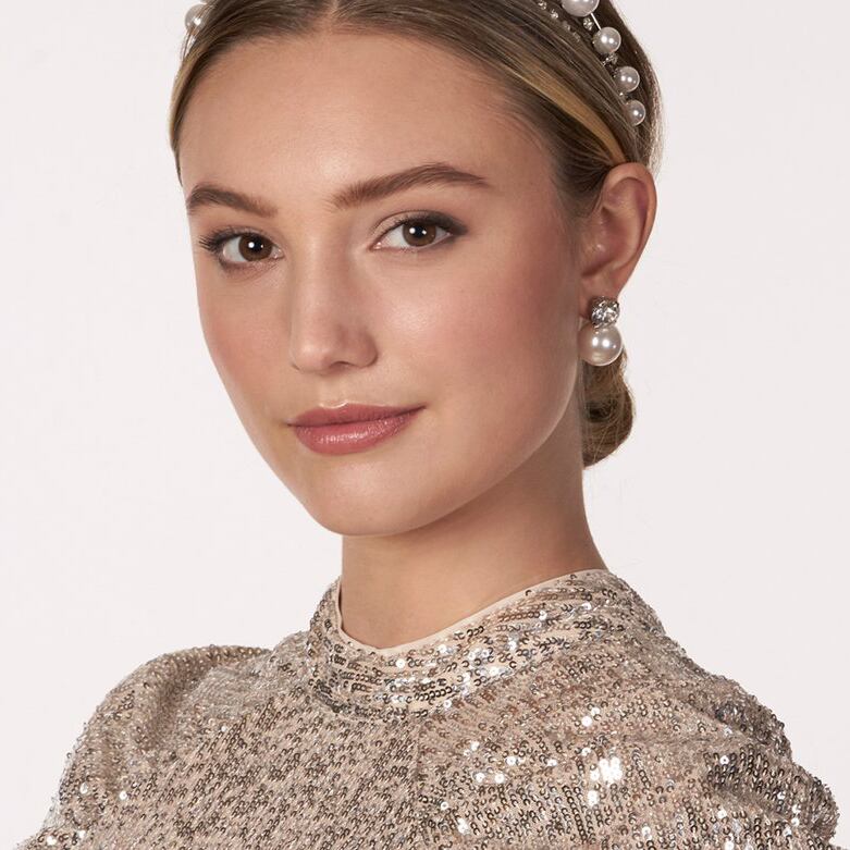 elizabeth bower パールクリスタルピアス Elizabeth Bower パールと