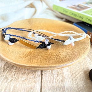 ブレスレット ミサンガ つけっぱなし ペア 水に強い 金属アレルギー配慮 ステンレス 天然石 紐 シルバー ゴールド 切れにくい 足首 アンクレット おしゃれ 母の日