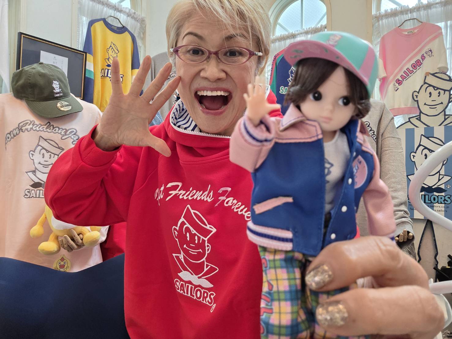 モジモジくんBIGパーカー 杢グレー【レディース】size | セーラーズsailors