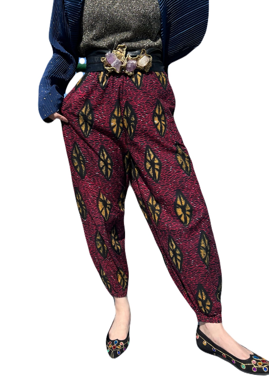 Vintage african batik cotton pants ( ヴィンテージ アフリカンバティック コットン パンツ )