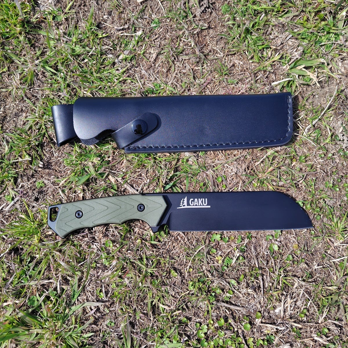 GAKUナタナイフ® (ヘリンボーン・カーキ) | GAKU Bushcraft