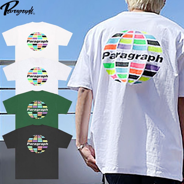 【 Paragraph 】 パラグラフ ネオン グローブ バック プリント Tシャツ NEON GLOBE BACK PRINT TEE