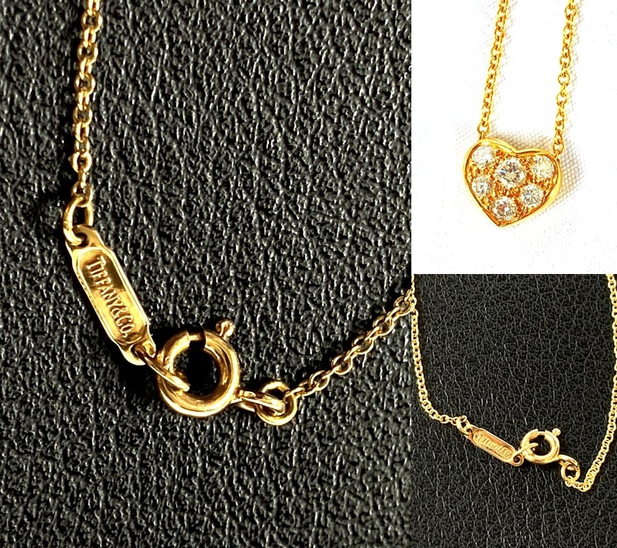 美品 国内正規 TIFFANY ギャラ付き ティファニー K18 YG 750 ハート