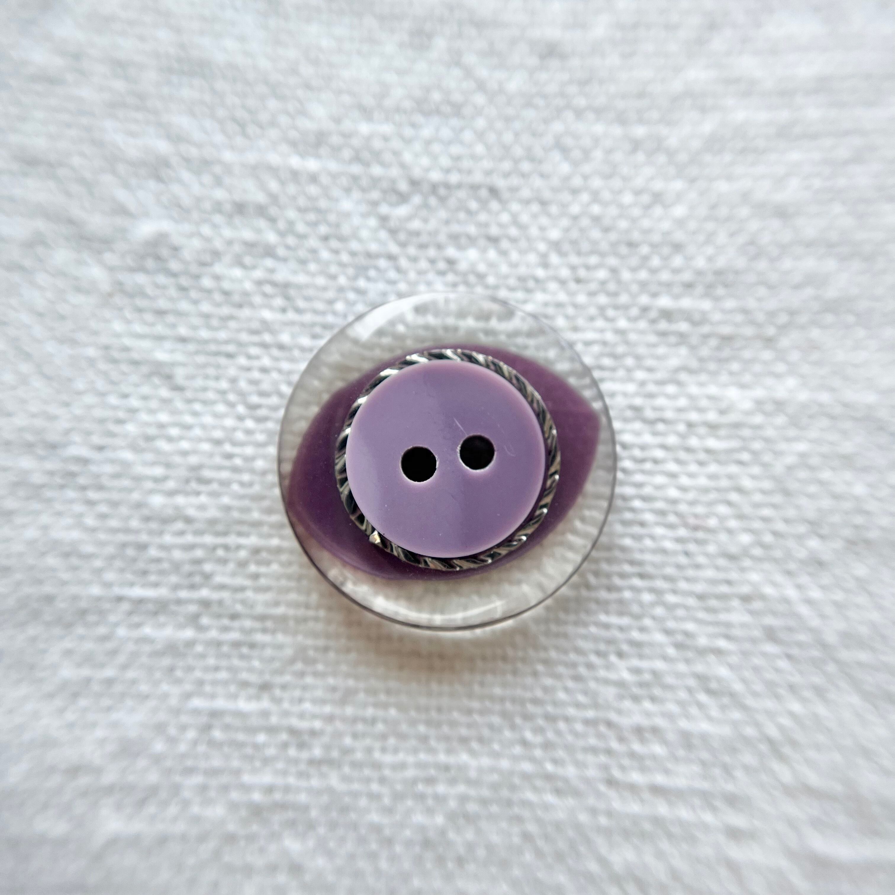 シルバーリング×パステルパープル 2穴 17.5㎜