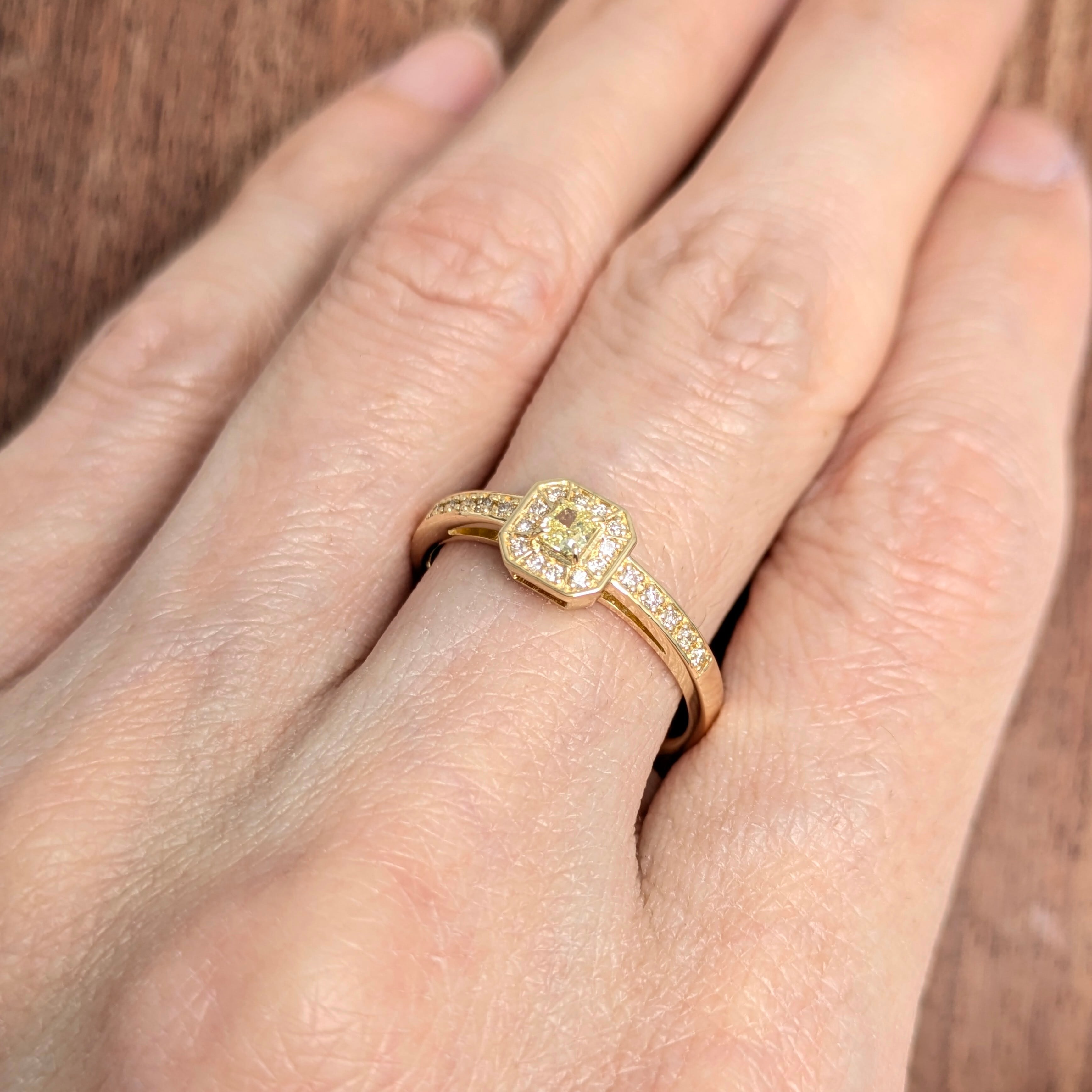 K18イエローダイヤリング 0.107ct D 0.10ct【PRO208781】 | CollectJewel