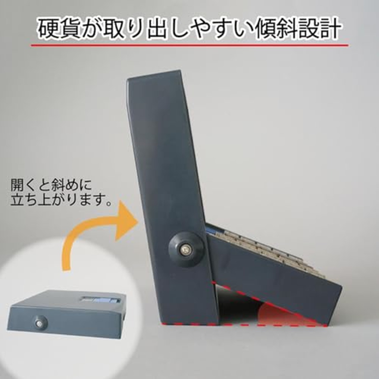 カール事務器 コインレジ 簡易レジスター コインカウンター 硬貨収納箱 MR-2010N プラスチック