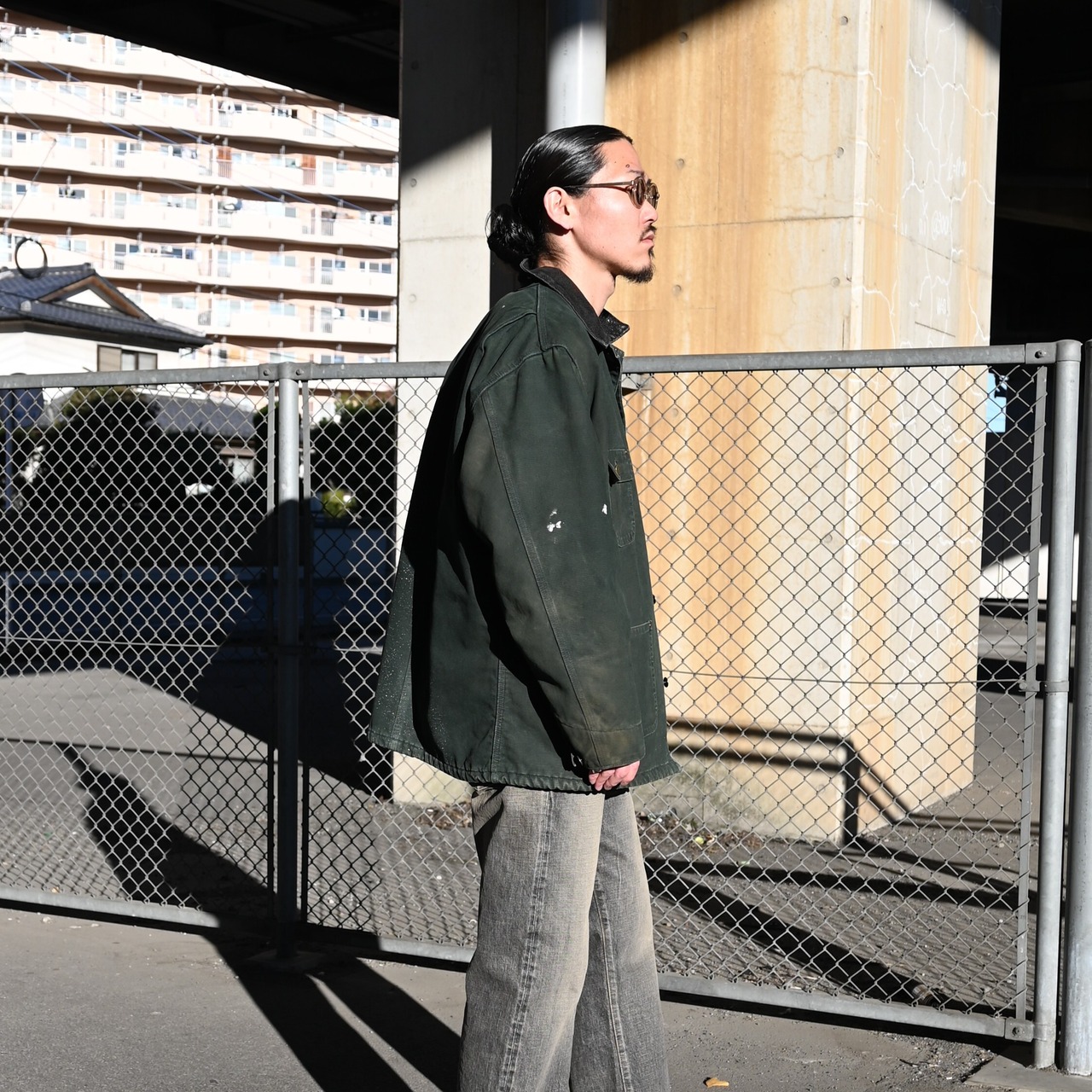 ヴィンテージCarhartt Coveralls 、KUON別注スウェットコーディネート