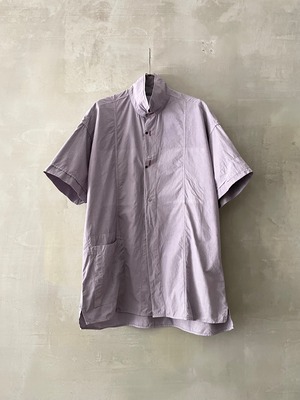 TrAnsference replaced parts half sleeve shirt - lavender garment dyed