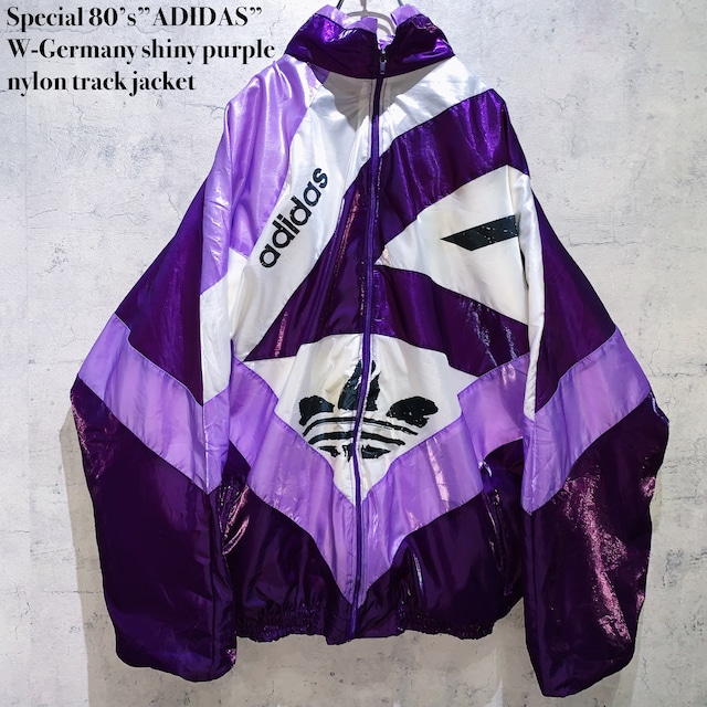 Special 80’s”ADIDAS”W-Germany shiny purple nylon track jacket