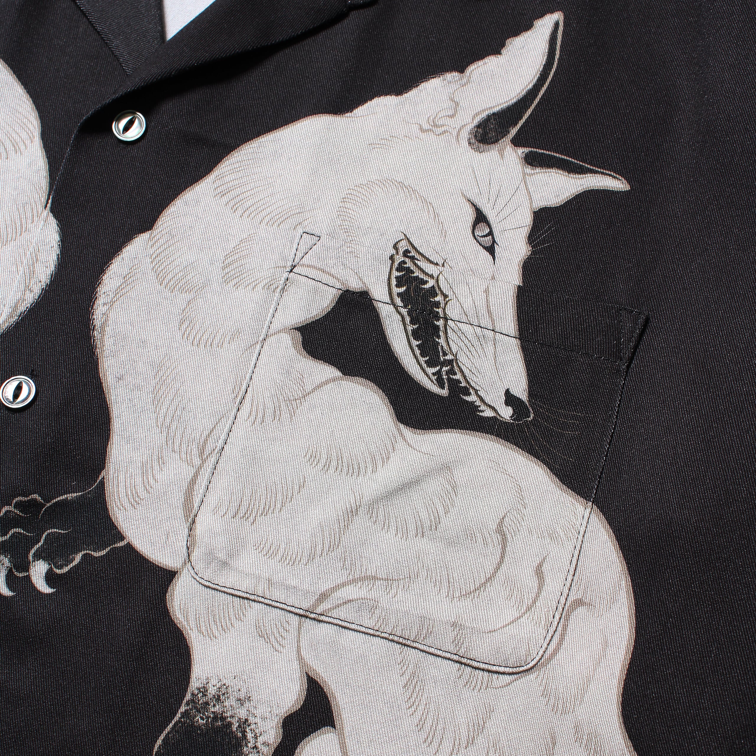 GAKKIN × BUDSPOOL 白墨狐 L/S HAWAIIAN SHIRT | APHRODITEGANG HOLDINGS