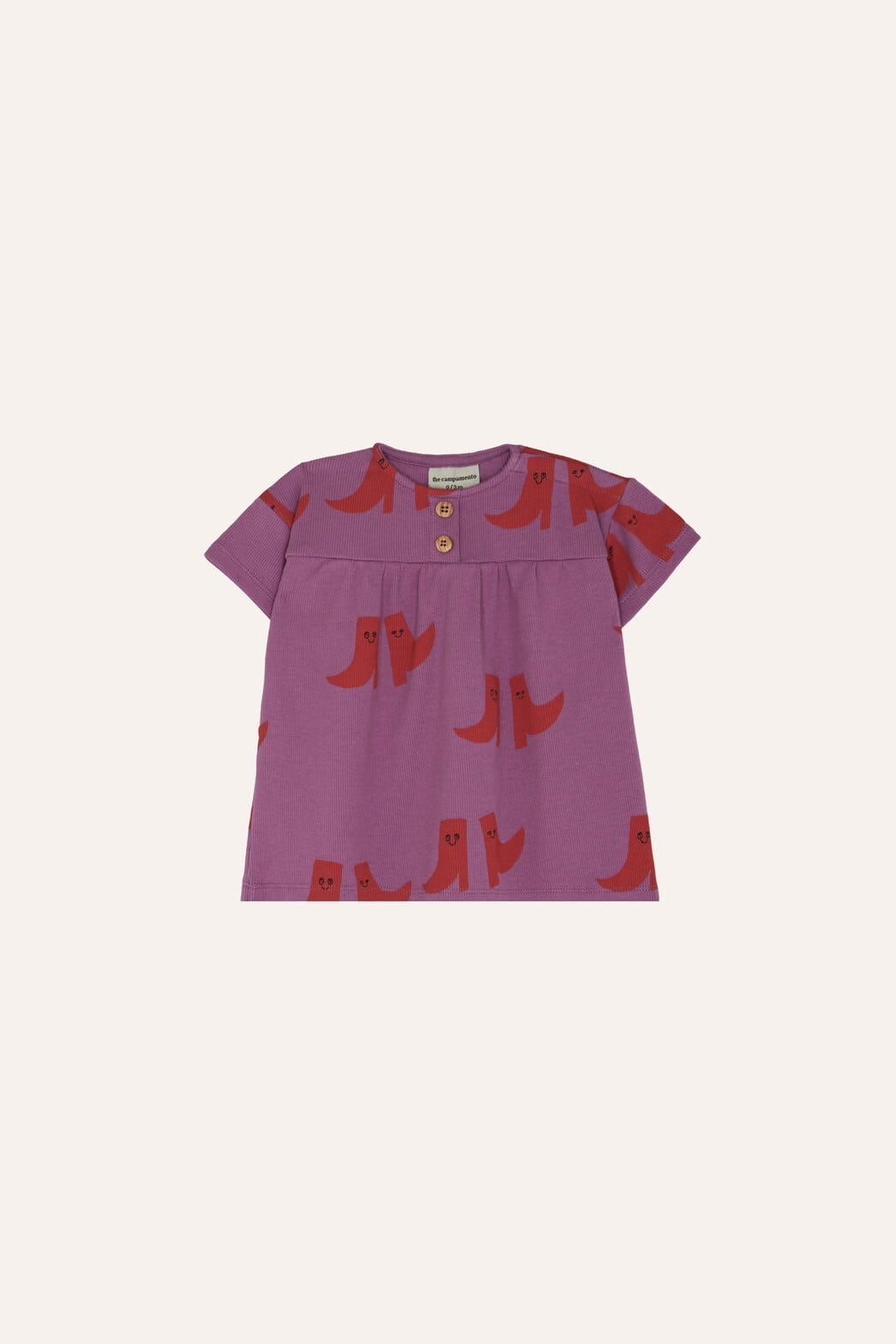 the campamento/HAPPY BOOTS ALLOVER BABY DRESS