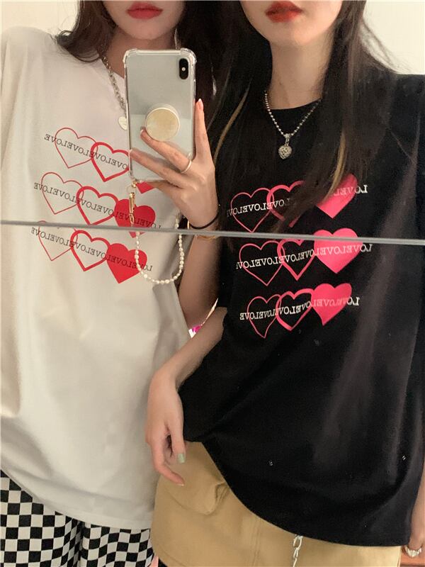 Tシャツ サマーブラックルーズスタイル薄手ジャケット 夏物 ブラックストロベリース68241208353