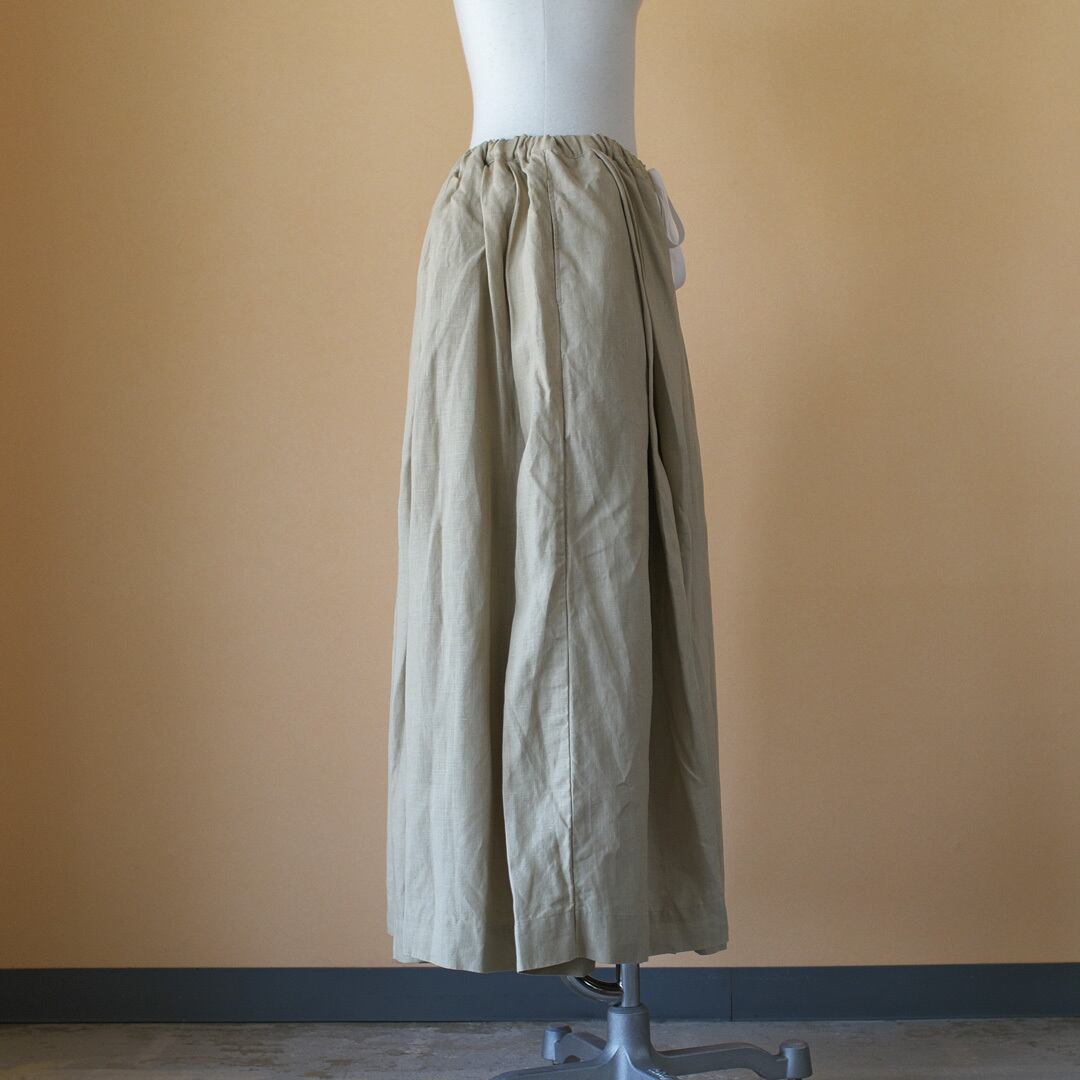 Gauze# ガーゼ G504 linen pleated skirt リネンプリーツスカート 