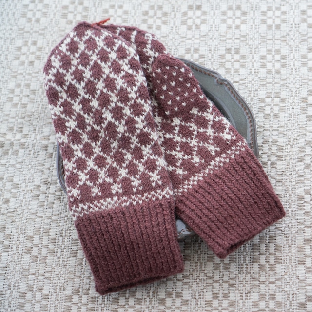 ラトビアの手編みのミトン　7