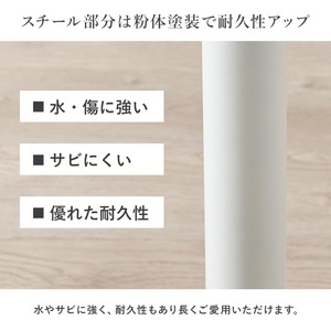 【組立式】円形ホワイトカフェテーブル ティーテーブル アジャスター付き 大理石/木目調天板 3色展開 幅65cm
