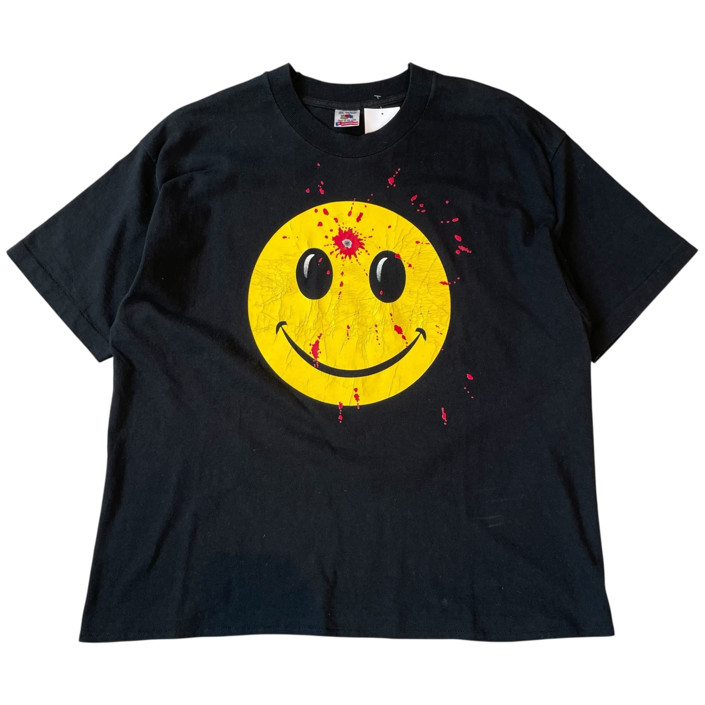 ぶち抜きぶち抜きスマイル tシャツ 90s 90s smiley face 