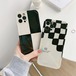 【送料無料】アイフォン 8Plus XS 11 12Pro 13ProMaxケース チェック 二色 iPhoneケース・スマホケース かわいい おすすめ♪