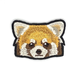 レッサーパンダの刺繍ワッペン