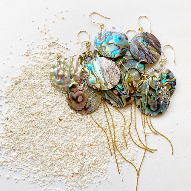 Avalon shell coin earrings