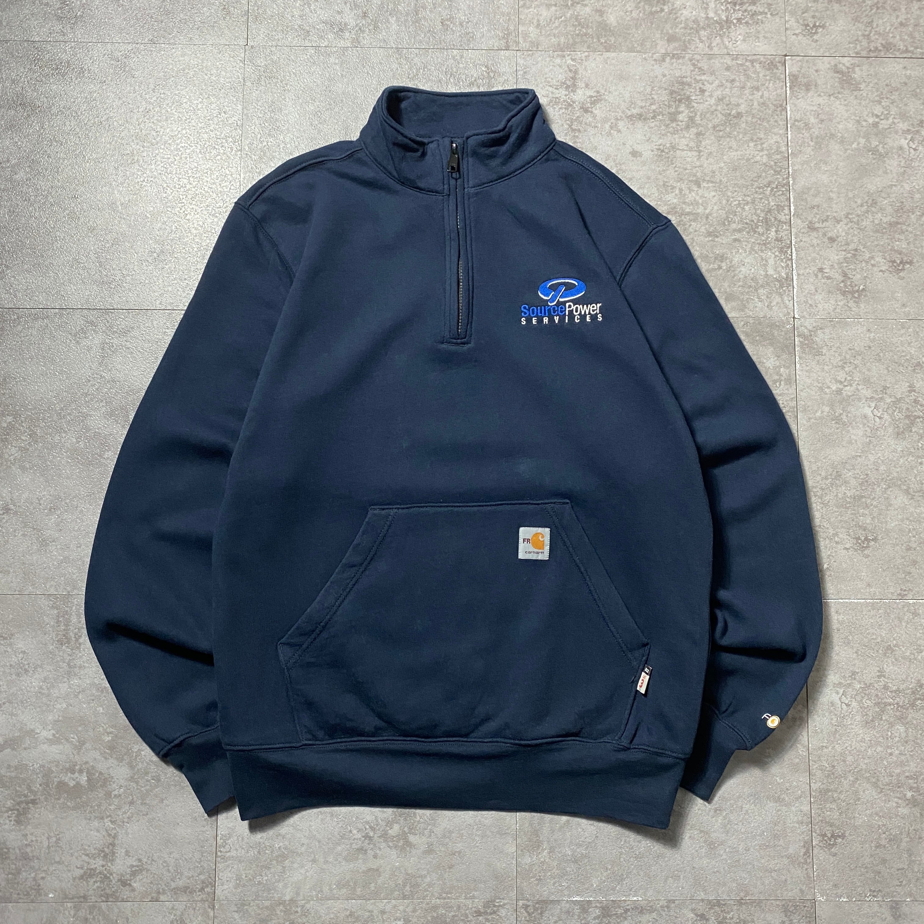 carhartt FR カーハート ハーフジップ 刺繍ワンポイント 企業ロゴ