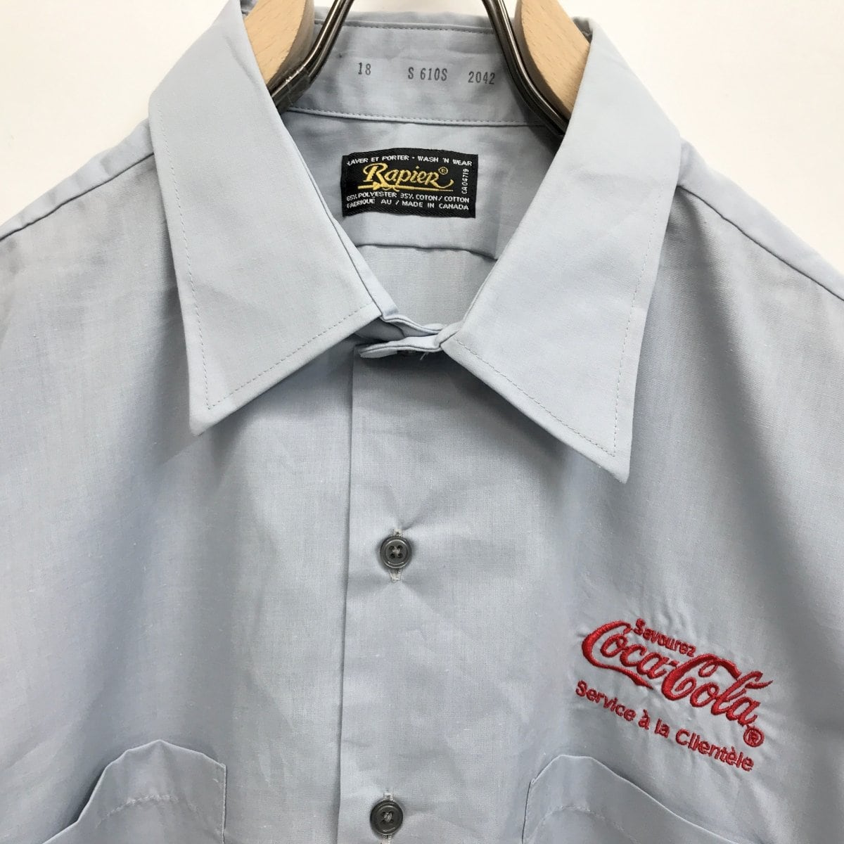 CocaCola ワークシャツ 半袖 LLサイズ レッド×グレー シドニー