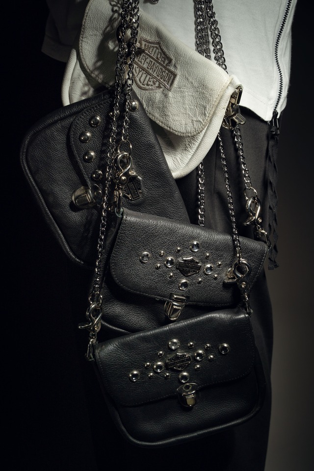 90s HARLEY-DAVIDSON® Official Studded Leather Mini Shoulder