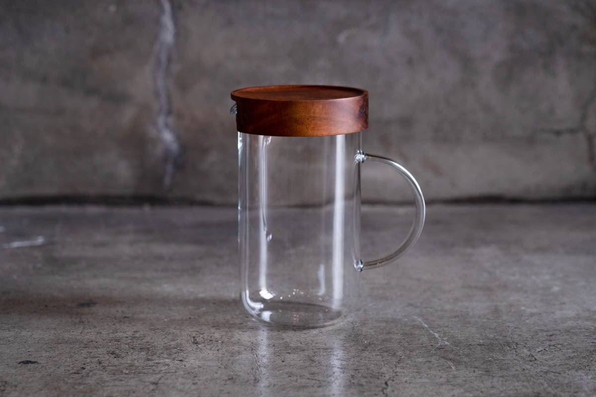 TG_AQUA Water Pitcher with Taiwan Acacia Lid 600ml | KUHONJI