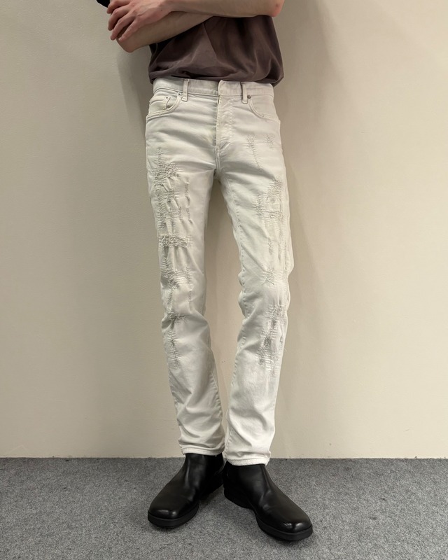【2014/AW Dior HOMME】Ripped skinny leg denim pants