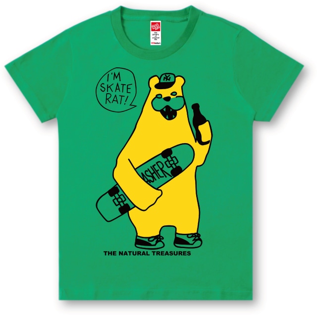 #427 Tシャツ SKATE RAT/GRN