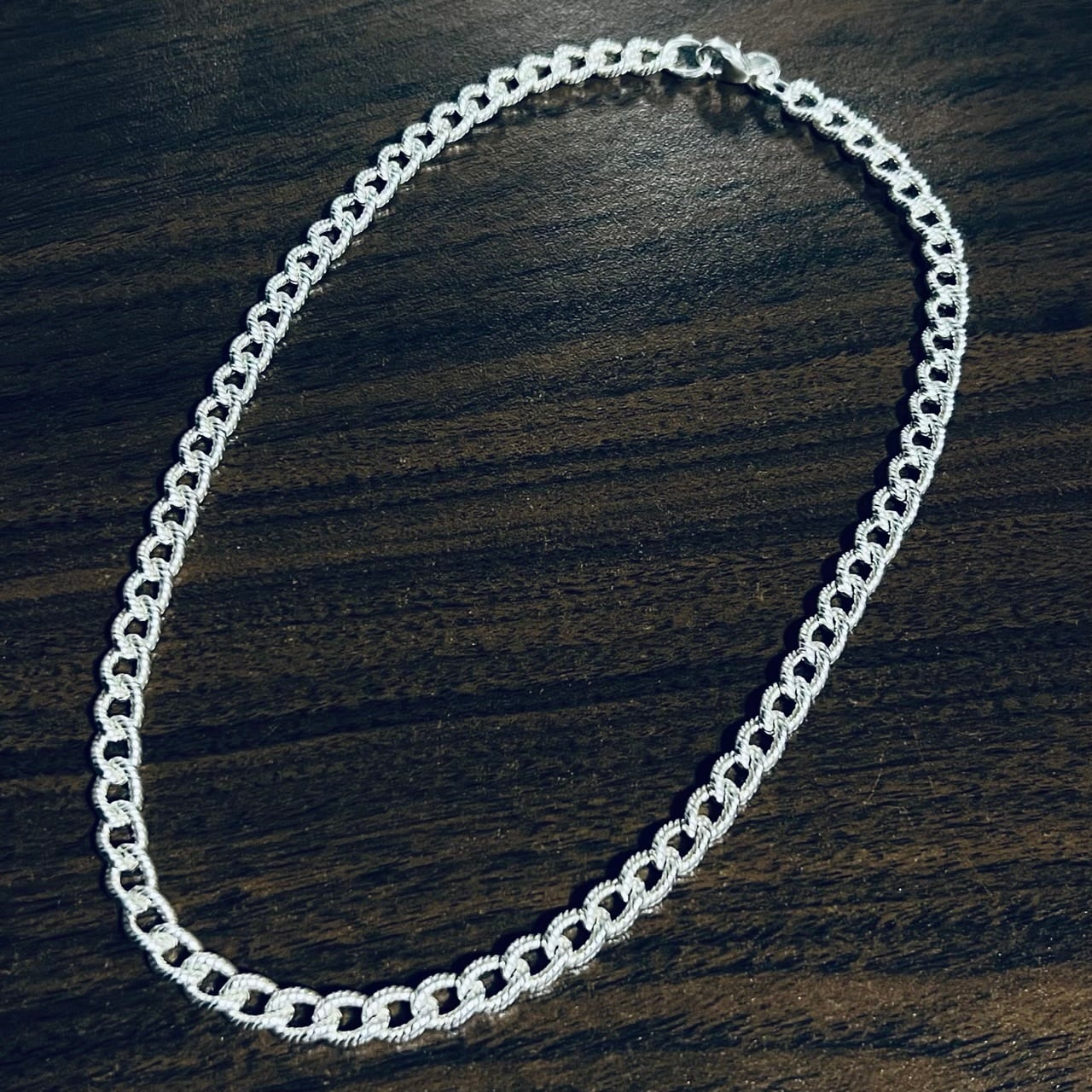 VINTAGE TIFFANY & CO. Rope Pattern Curb Chain Necklace Sterling  