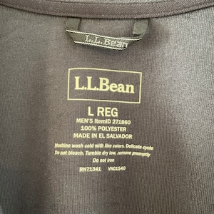 【L.L.Bean】ハーフジップ フリース ジャケット プルオーバー  L 刺繍ロゴ アメリカ古着