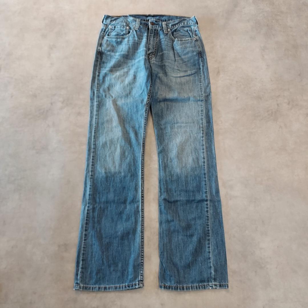 リーバイス527 Levis W32 フレア ブーツ 青 古着 ヒゲ 22202