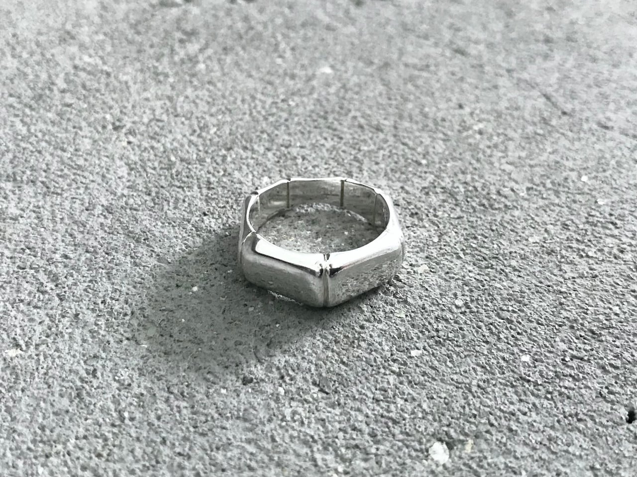 GUCCI bamboo ring silver 925 MADE IN ITALY