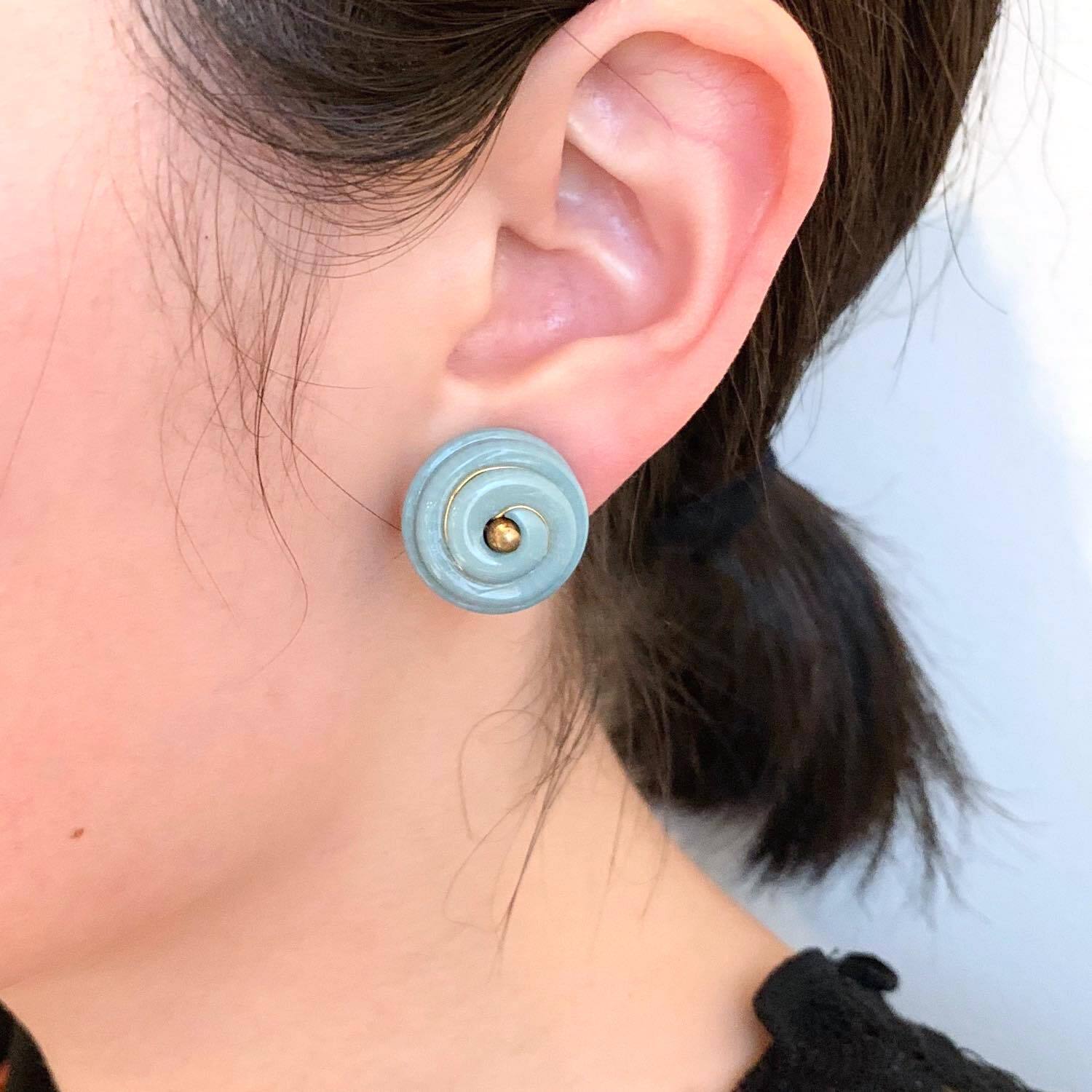 渦巻きヴィンテージイヤリング | Dua-アクセサリーパーツショップ